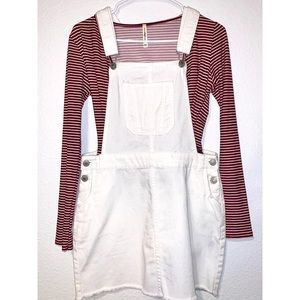 White Overall Dress